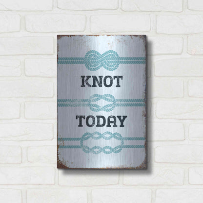 Luxe Metal Art 'Knot Today' by JJ Brando, Metal Wall Art,12x16