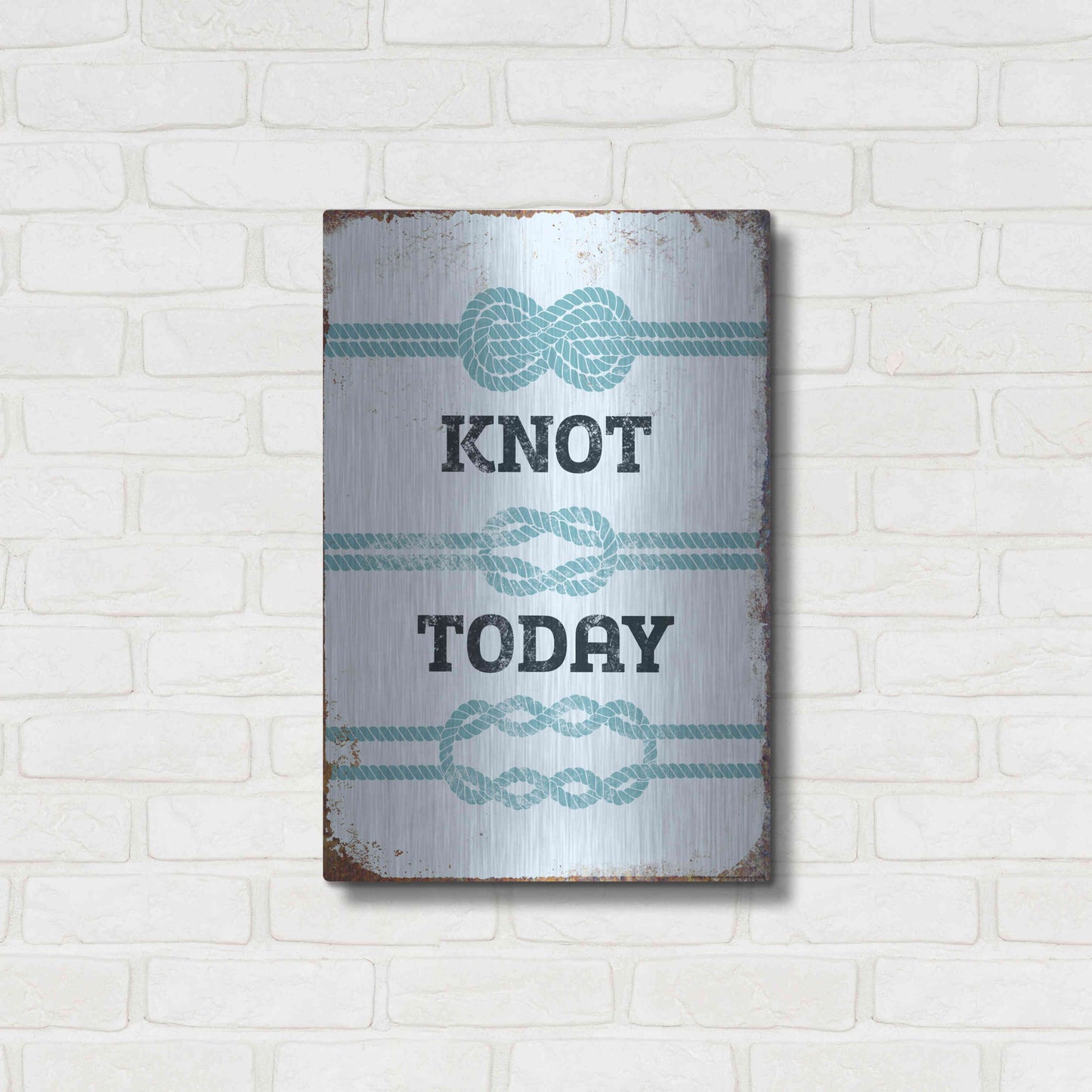 Luxe Metal Art 'Knot Today' by JJ Brando, Metal Wall Art,16x24