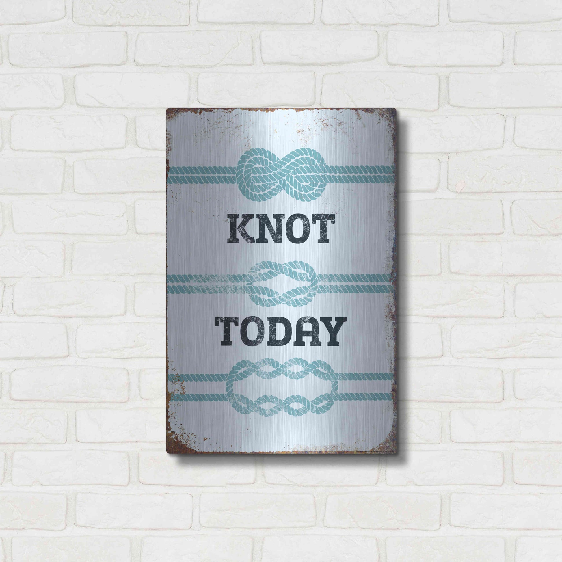 Luxe Metal Art 'Knot Today' by JJ Brando, Metal Wall Art,16x24