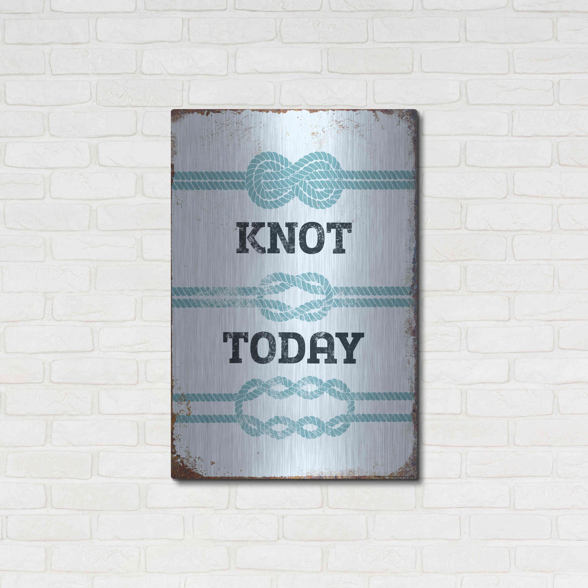 Luxe Metal Art 'Knot Today' by JJ Brando, Metal Wall Art,24x36