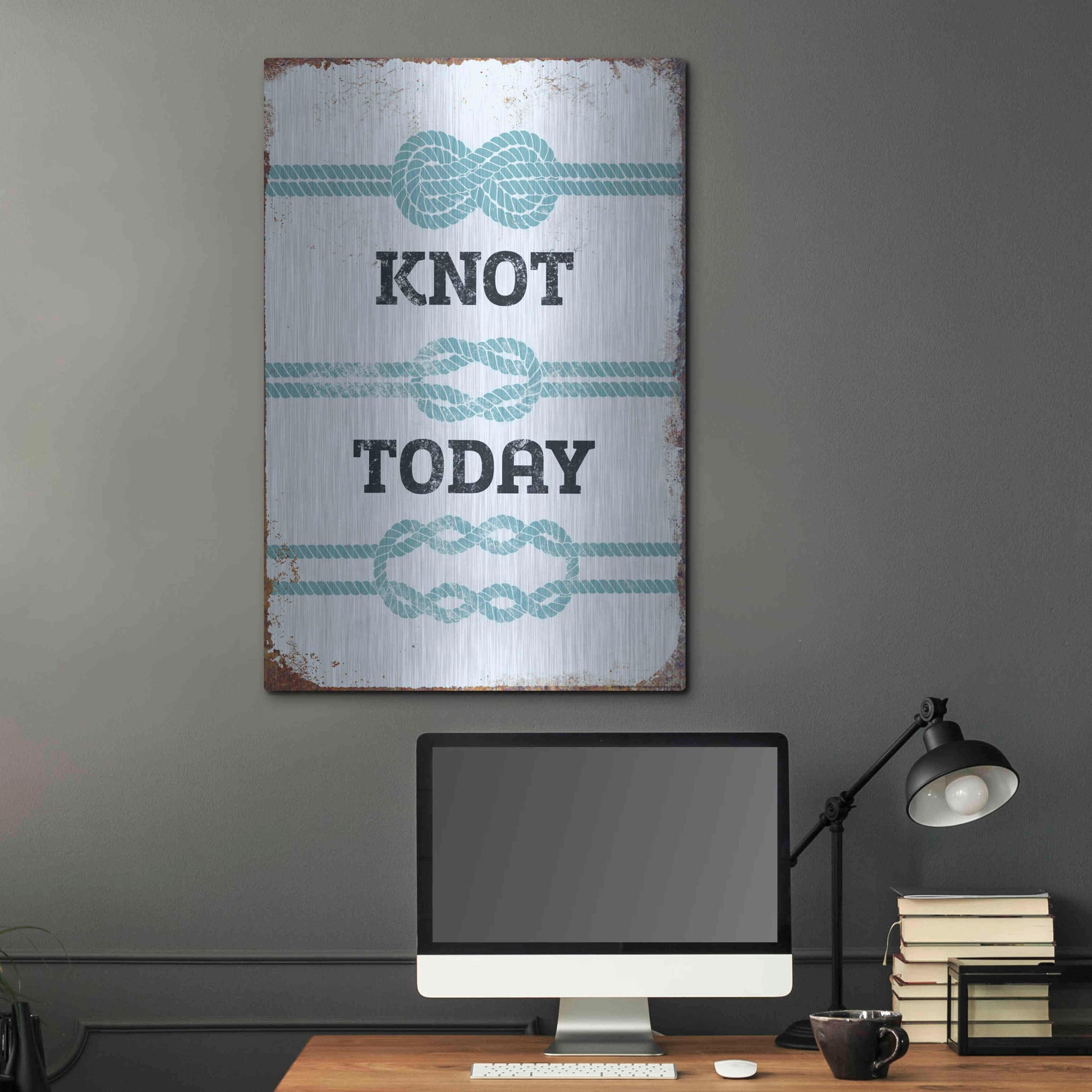 Luxe Metal Art 'Knot Today' by JJ Brando, Metal Wall Art,24x36