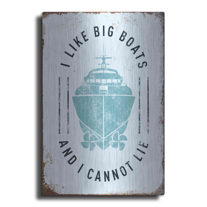 Luxe Metal Art 'I Like Big Boats' by JJ Brando, Metal Wall Art