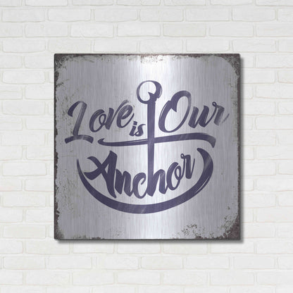 Luxe Metal Art 'Love Anchor' by JJ Brando, Metal Wall Art,36x36