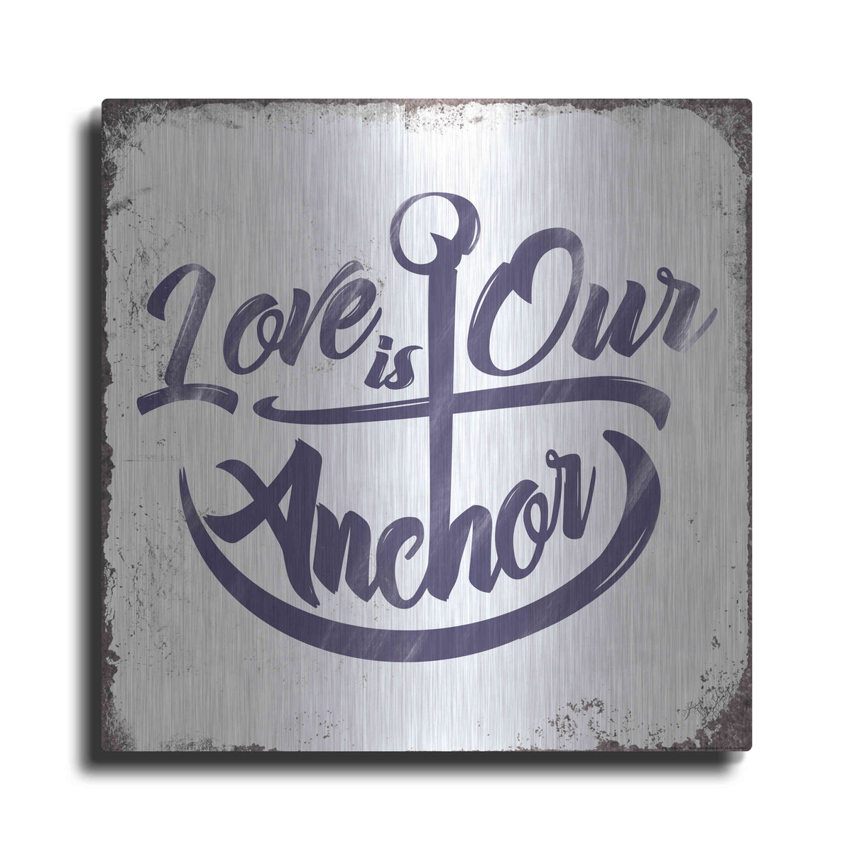 Luxe Metal Art 'Love Anchor' by JJ Brando, Metal Wall Art