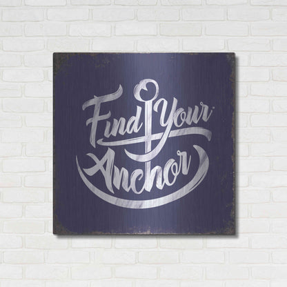 Luxe Metal Art 'Find Anchor' by JJ Brando, Metal Wall Art,36x36