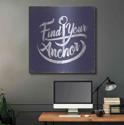 Luxe Metal Art 'Find Anchor' by JJ Brando, Metal Wall Art,36x36