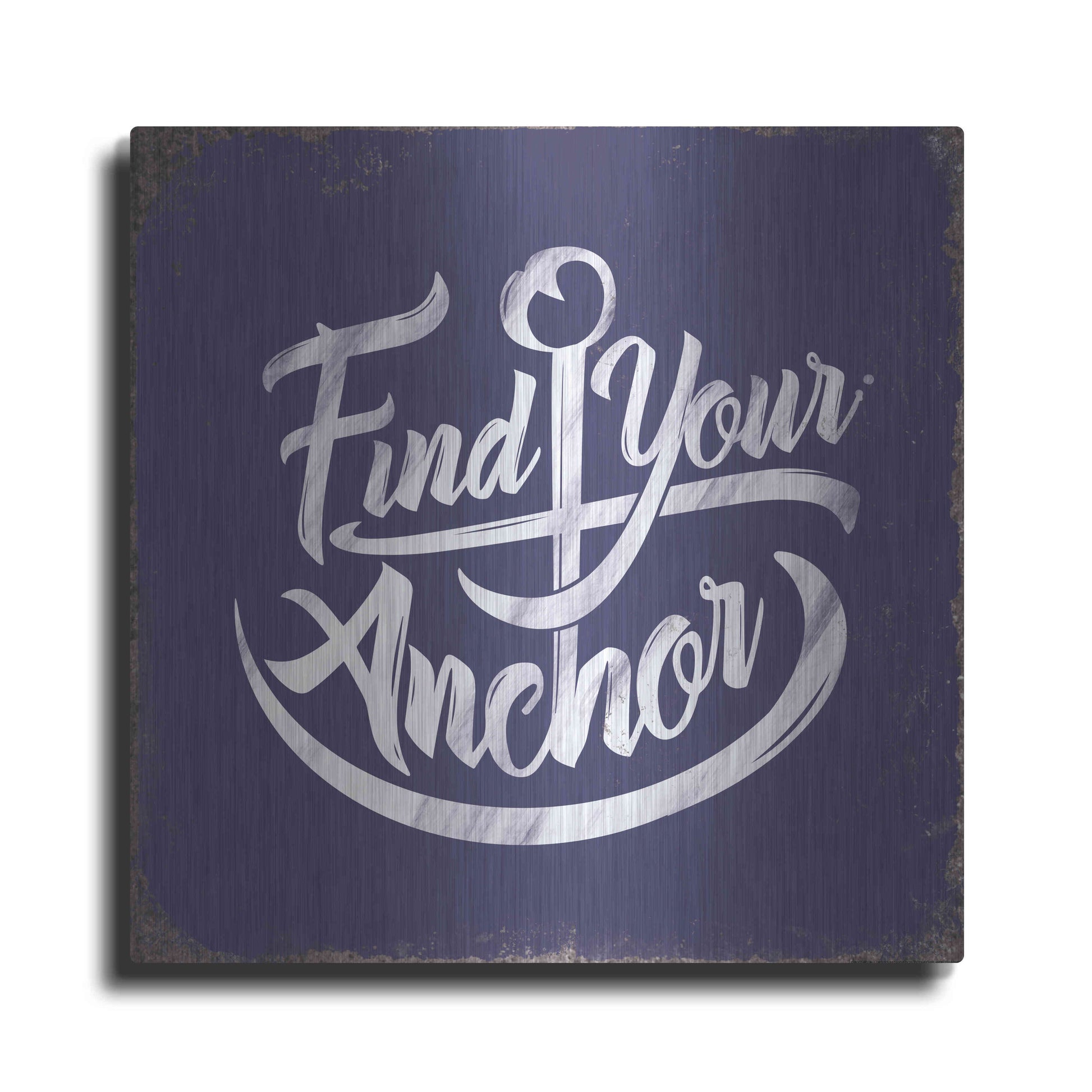 Luxe Metal Art 'Find Anchor' by JJ Brando, Metal Wall Art