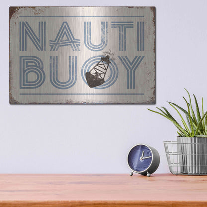 Luxe Metal Art 'Nautibuoy' by JJ Brando, Metal Wall Art,16x12