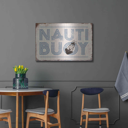 Luxe Metal Art 'Nautibuoy' by JJ Brando, Metal Wall Art,36x24