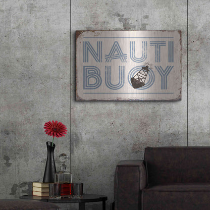 Luxe Metal Art 'Nautibuoy' by JJ Brando, Metal Wall Art,36x24