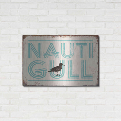 Luxe Metal Art 'Nautigull' by JJ Brando, Metal Wall Art,36x24