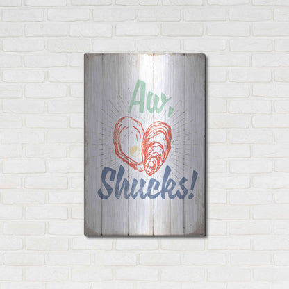 Luxe Metal Art 'Aw Shucks' by JJ Brando, Metal Wall Art,24x36