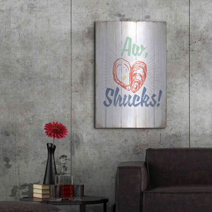 Luxe Metal Art 'Aw Shucks' by JJ Brando, Metal Wall Art,24x36