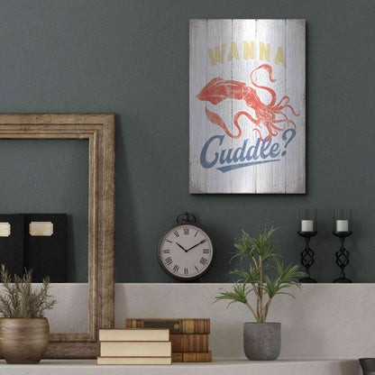 Luxe Metal Art 'Wanna Cuddle' by JJ Brando, Metal Wall Art,12x16