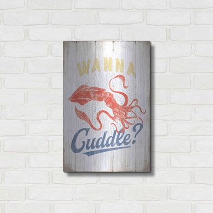 Luxe Metal Art 'Wanna Cuddle' by JJ Brando, Metal Wall Art,16x24
