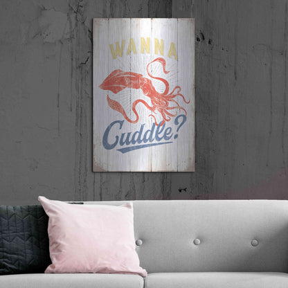 Luxe Metal Art 'Wanna Cuddle' by JJ Brando, Metal Wall Art,24x36