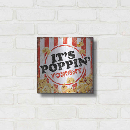 Luxe Metal Art 'It's Poppin' by JJ Brando, Metal Wall Art,12x12