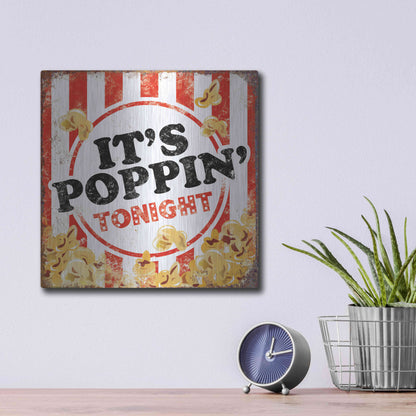 Luxe Metal Art 'It's Poppin' by JJ Brando, Metal Wall Art,12x12