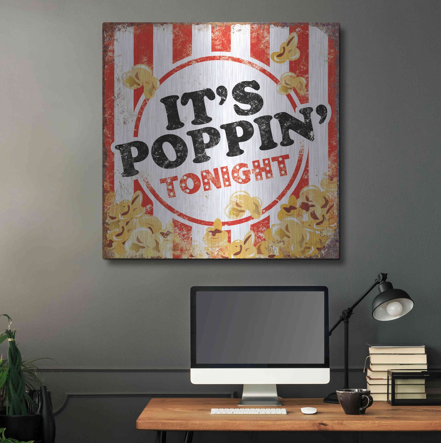 Luxe Metal Art 'It's Poppin' by JJ Brando, Metal Wall Art,36x36