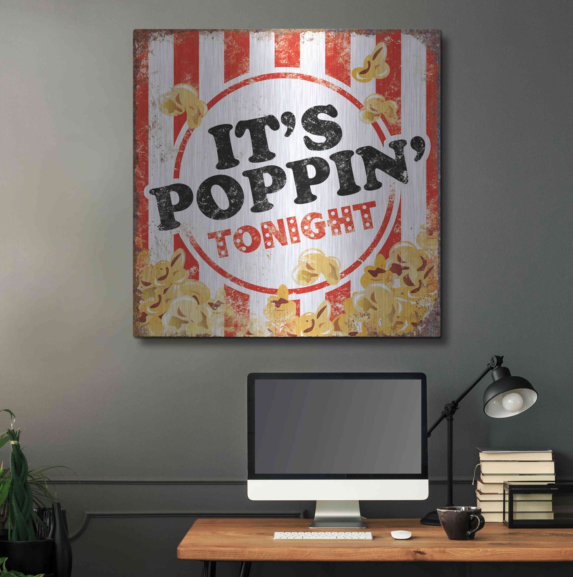 Luxe Metal Art 'It's Poppin' by JJ Brando, Metal Wall Art,36x36