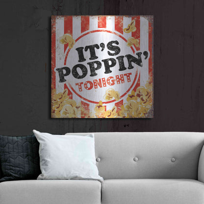 Luxe Metal Art 'It's Poppin' by JJ Brando, Metal Wall Art,36x36