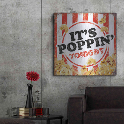 Luxe Metal Art 'It's Poppin' by JJ Brando, Metal Wall Art,36x36