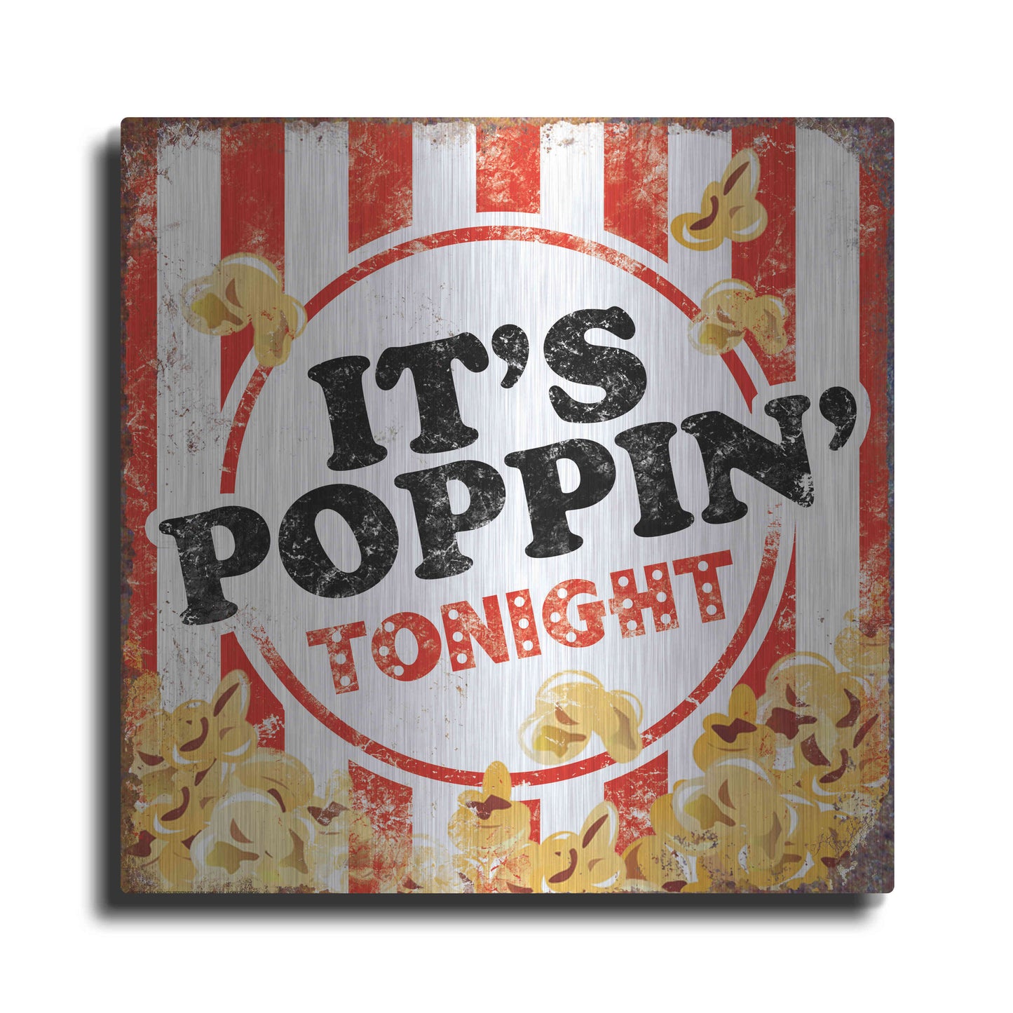 Luxe Metal Art 'It's Poppin' by JJ Brando, Metal Wall Art