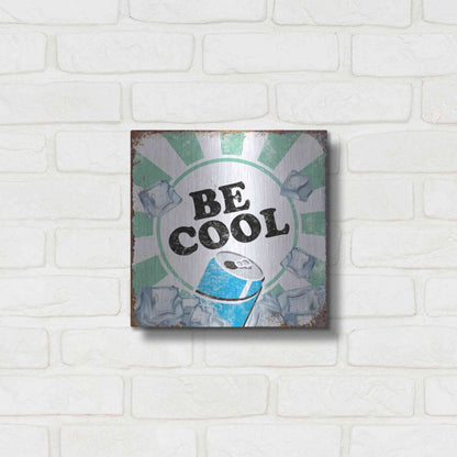 Luxe Metal Art 'Be Cool' by JJ Brando, Metal Wall Art,12x12