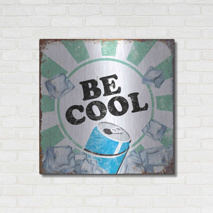 Luxe Metal Art 'Be Cool' by JJ Brando, Metal Wall Art,36x36