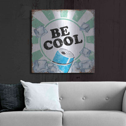 Luxe Metal Art 'Be Cool' by JJ Brando, Metal Wall Art,36x36