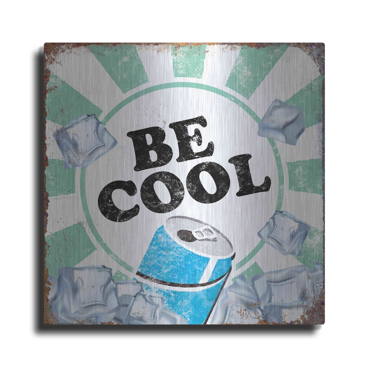 Luxe Metal Art 'Be Cool' by JJ Brando, Metal Wall Art