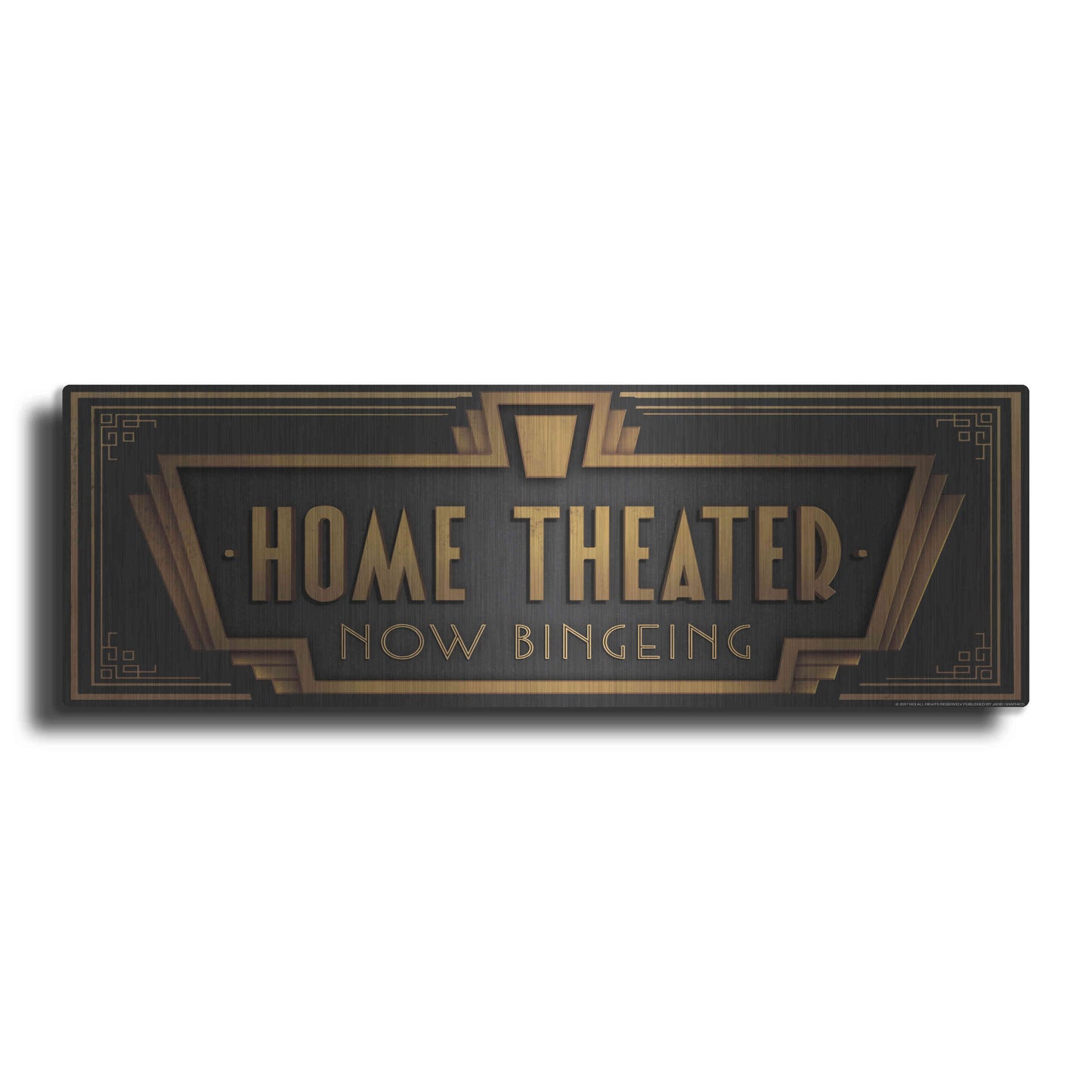 Luxe Metal Art 'Home Theater' by JJ Brando, Metal Wall Art