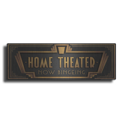 Luxe Metal Art 'Home Theater' by JJ Brando, Metal Wall Art