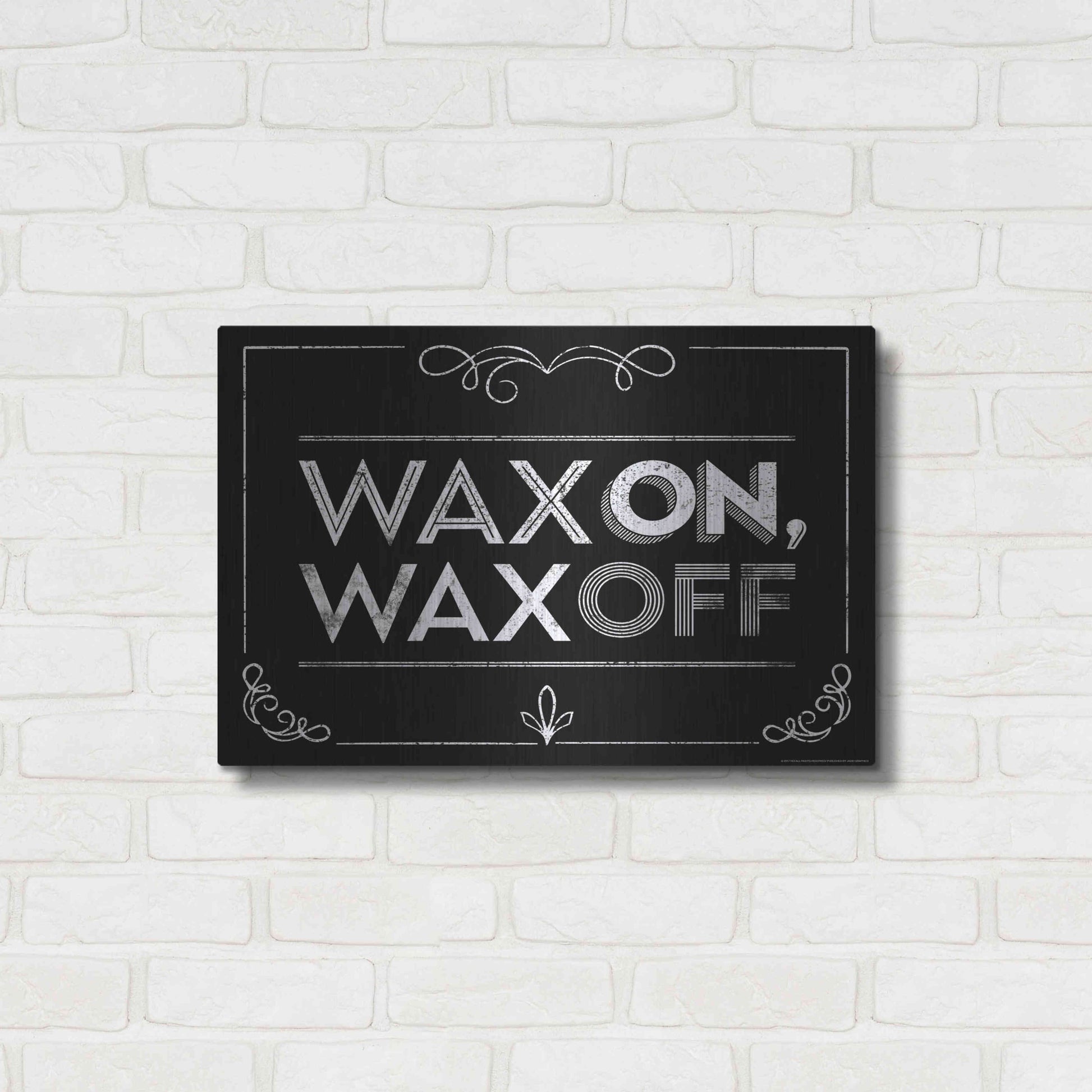 Luxe Metal Art 'Wax On' by JJ Brando, Metal Wall Art,24x16