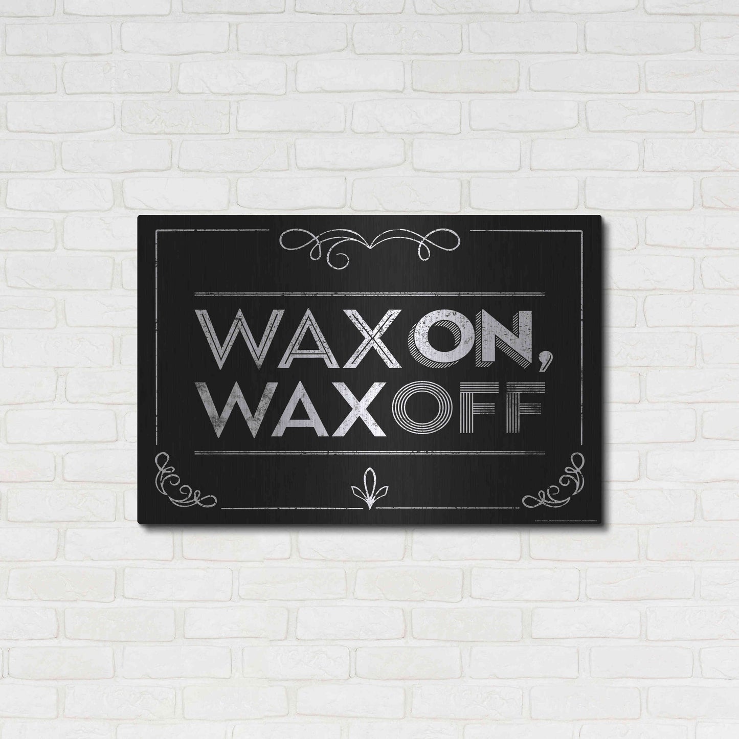 Luxe Metal Art 'Wax On' by JJ Brando, Metal Wall Art,36x24