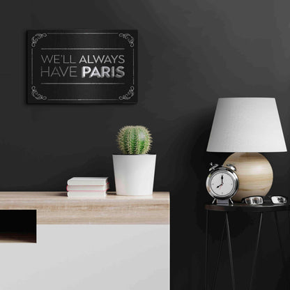 Luxe Metal Art 'Have Paris' by JJ Brando, Metal Wall Art,24x16