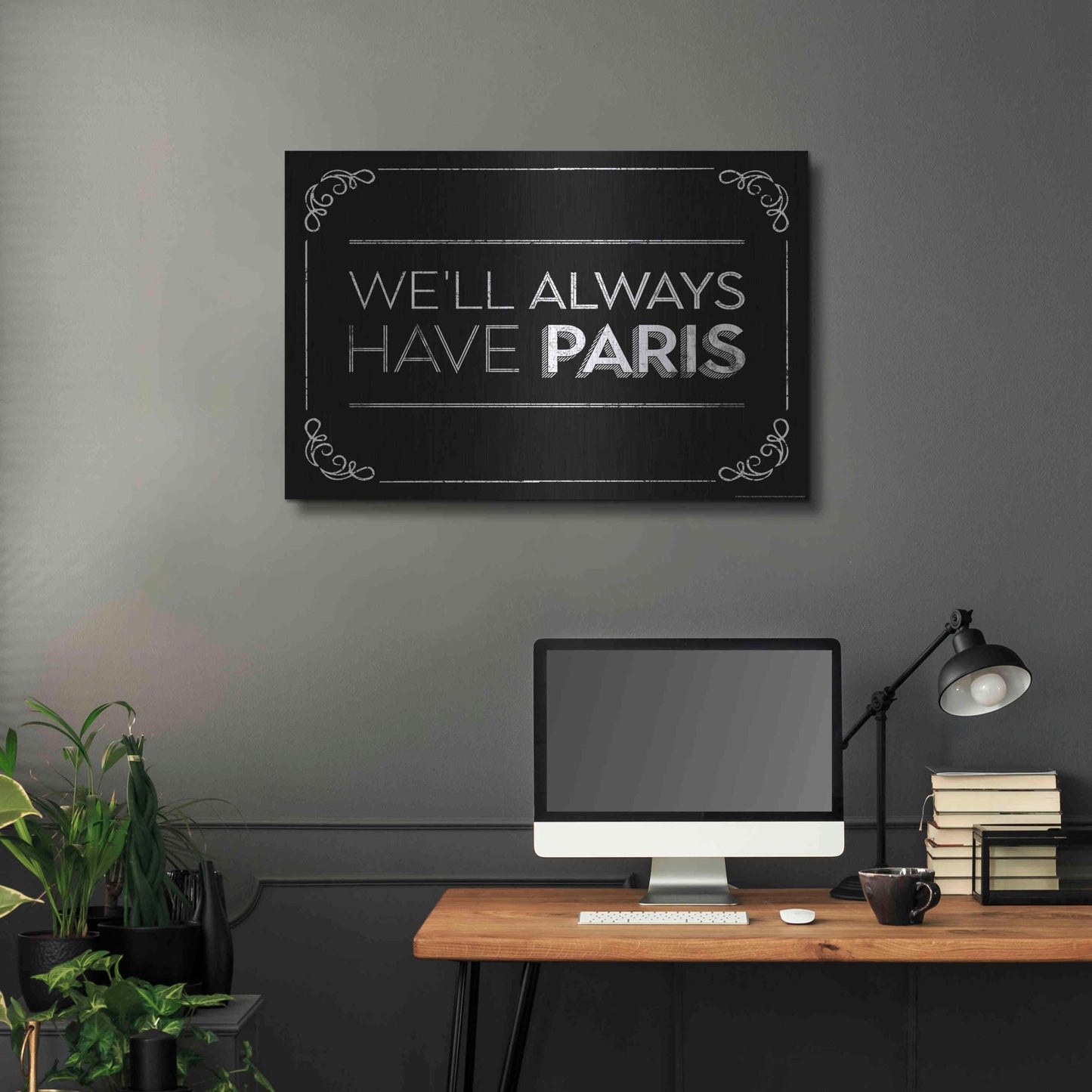 Luxe Metal Art 'Have Paris' by JJ Brando, Metal Wall Art,36x24