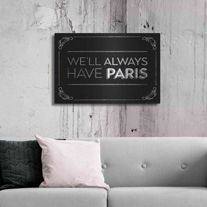 Luxe Metal Art 'Have Paris' by JJ Brando, Metal Wall Art,36x24
