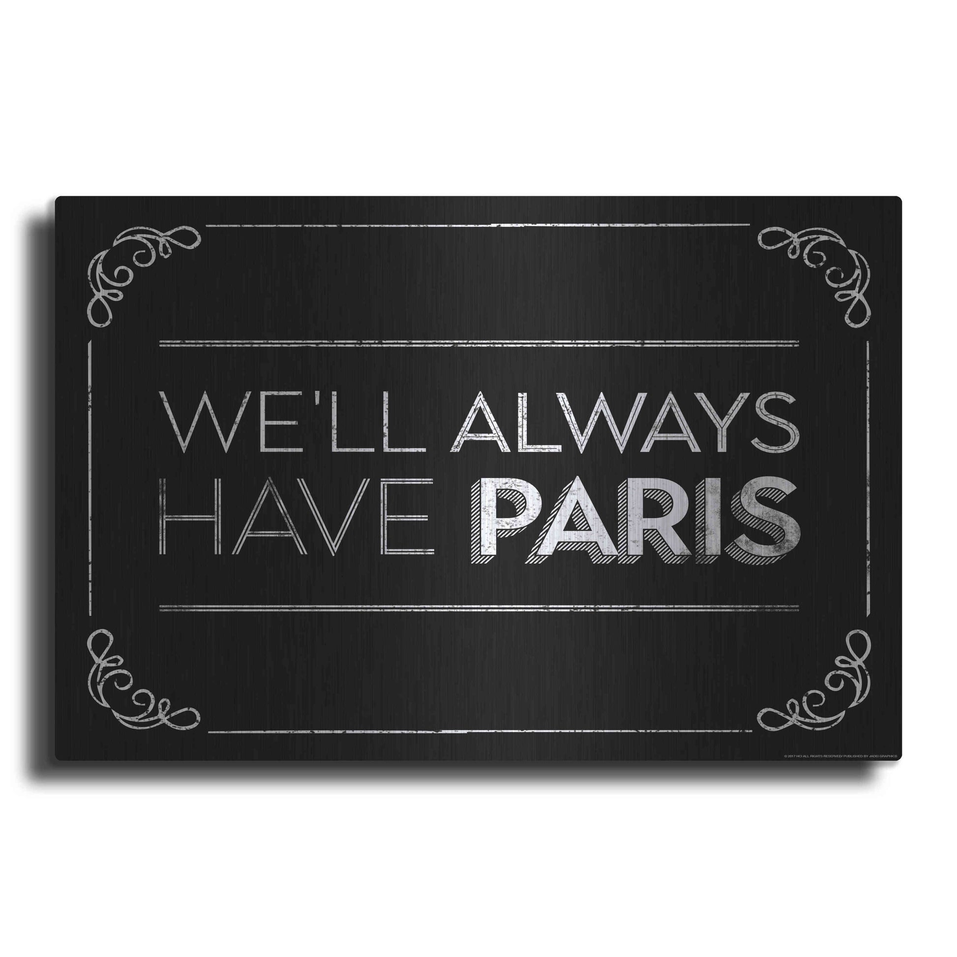 Luxe Metal Art 'Have Paris' by JJ Brando, Metal Wall Art