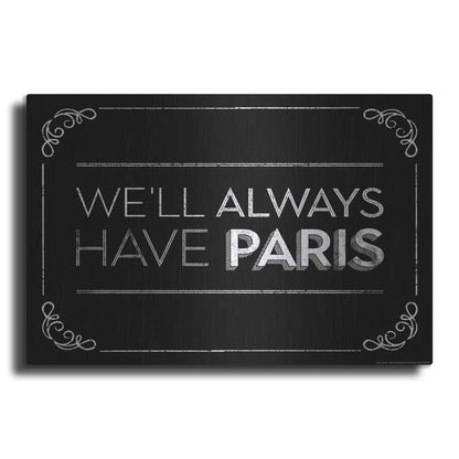 Luxe Metal Art 'Have Paris' by JJ Brando, Metal Wall Art