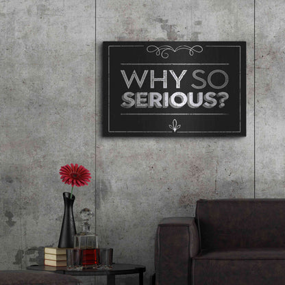 Luxe Metal Art 'Why So Serious' by JJ Brando, Metal Wall Art,36x24