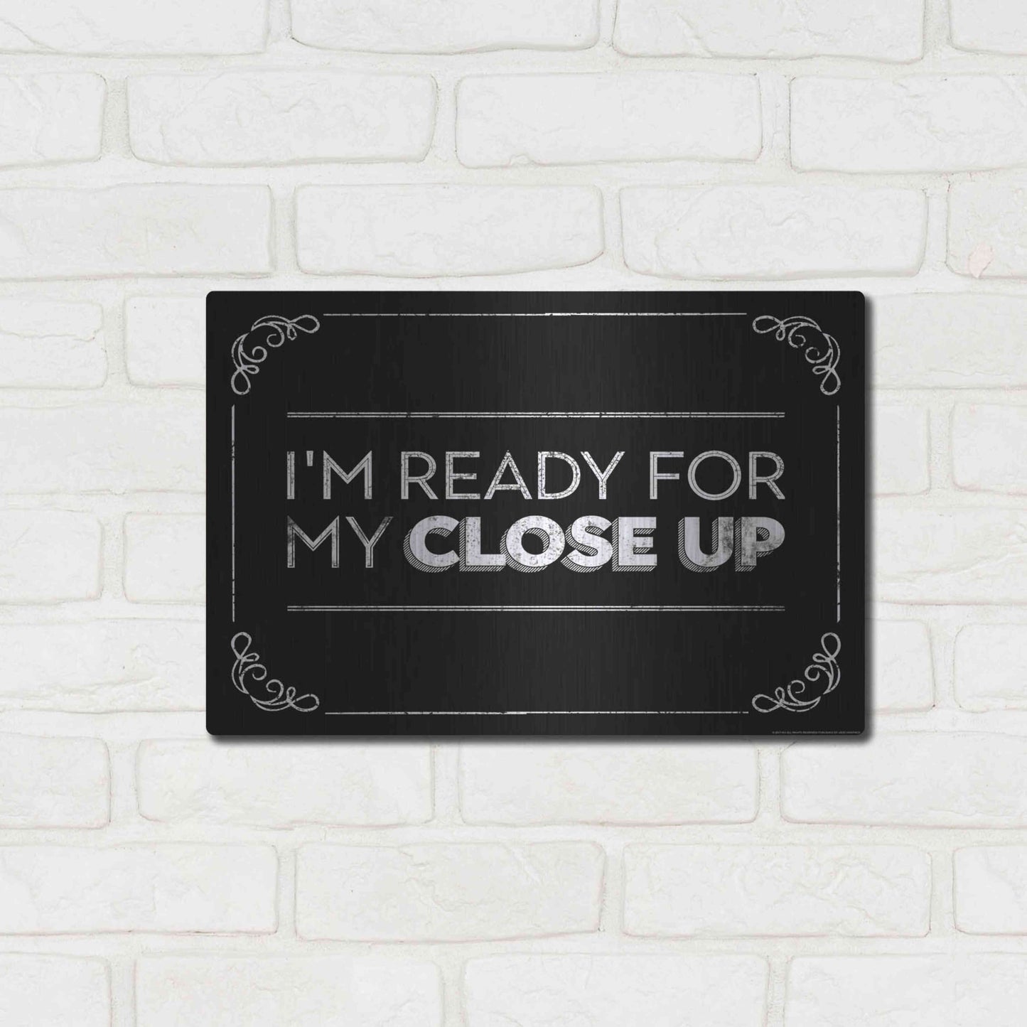 Luxe Metal Art 'Close Up' by JJ Brando, Metal Wall Art,16x12