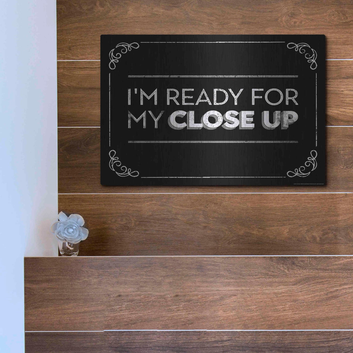 Luxe Metal Art 'Close Up' by JJ Brando, Metal Wall Art,16x12