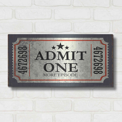 Luxe Metal Art 'Admit One' by JJ Brando, Metal Wall Art,24x12