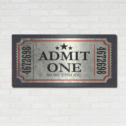 Luxe Metal Art 'Admit One' by JJ Brando, Metal Wall Art,48x24