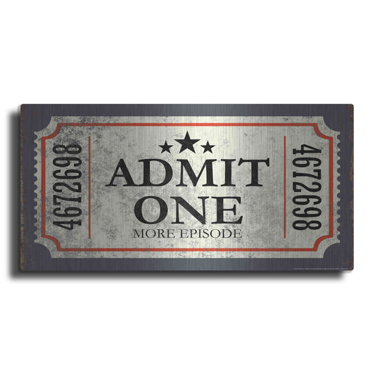 Luxe Metal Art 'Admit One' by JJ Brando, Metal Wall Art