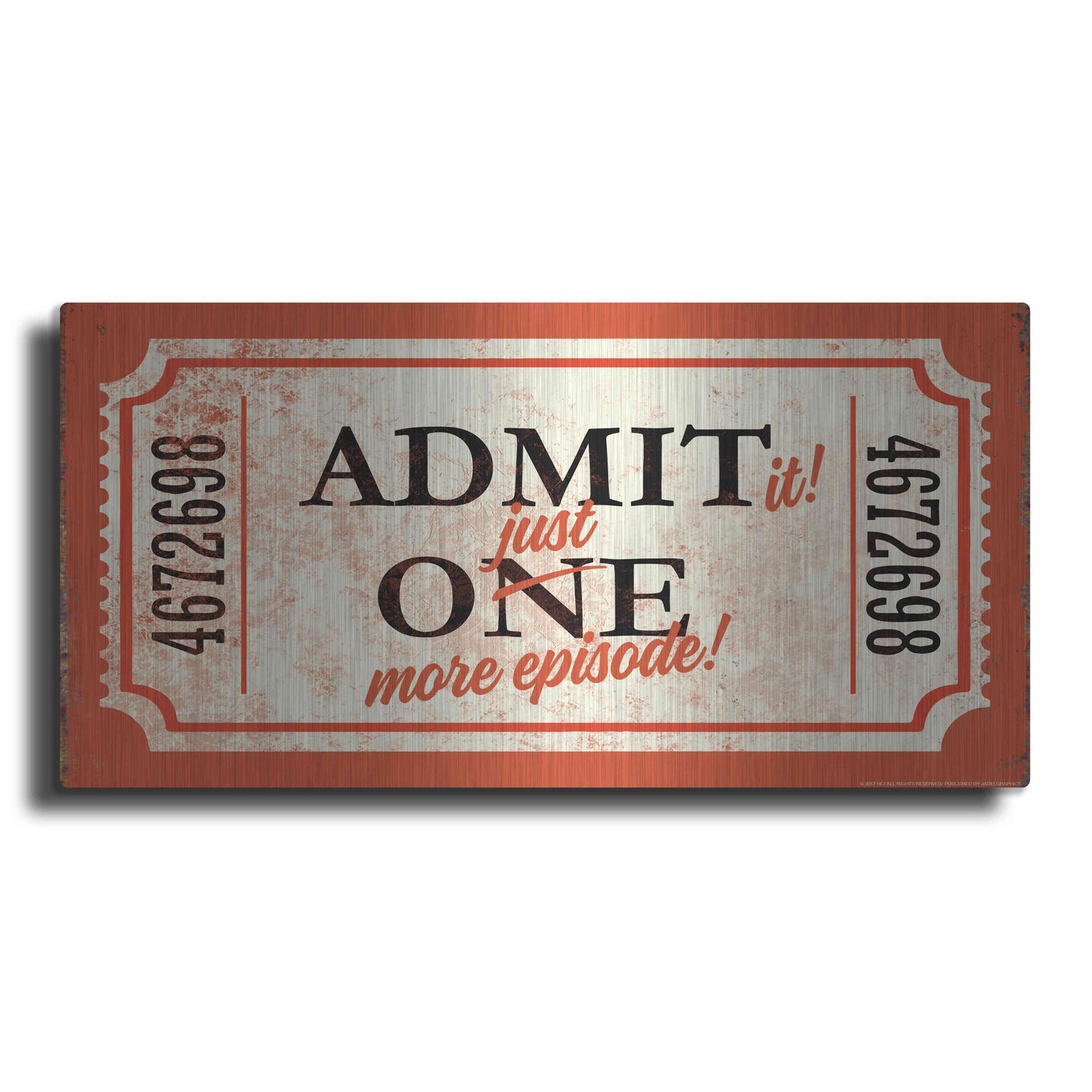 Luxe Metal Art 'Just One More' by JJ Brando, Metal Wall Art