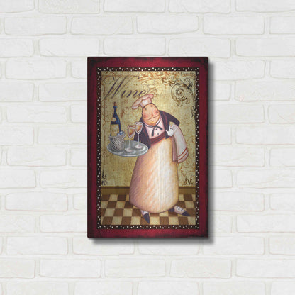 Luxe Metal Art 'Chef 4 Wine' by Viv Eisner, Metal Wall Art,16x24