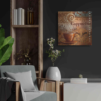 Luxe Metal Art 'Coffee 2 Cappuccino' by Viv Eisner, Metal Wall Art,24x24