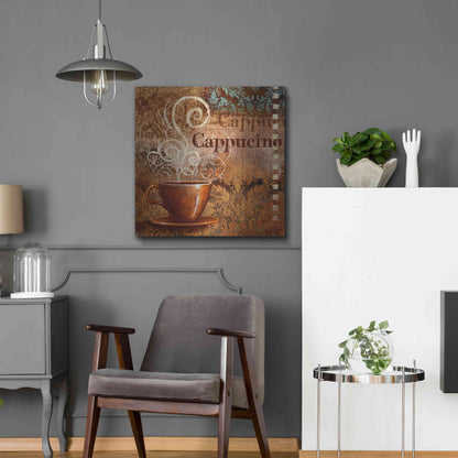 Luxe Metal Art 'Coffee 2 Cappuccino' by Viv Eisner, Metal Wall Art,24x24